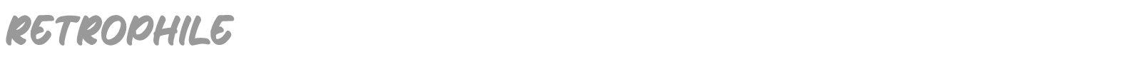 Retrophile font preview